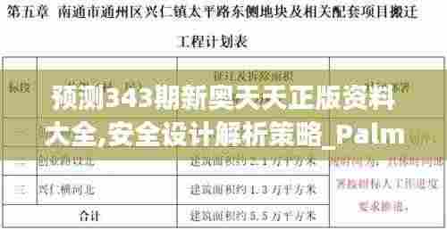 预测343期新奥天天正版资料大全,安全设计解析策略_PalmOS13.948