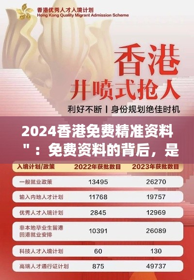 2024香港免费精准资料":免费资料的背后,是高效资源的整合