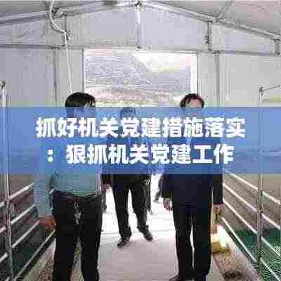 抓好机关党建措施落实:狠抓机关党建工作