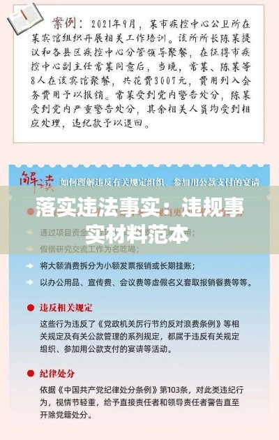 落实违法事实:违规事实材料范本