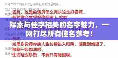 探索与佳字相关的名字魅力，一网打尽所有佳名参考！