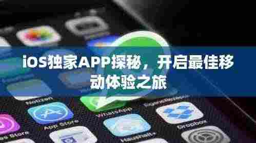 iOS独家APP探秘,开启最佳移动体验之旅