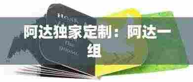阿达独家定制:阿达一组