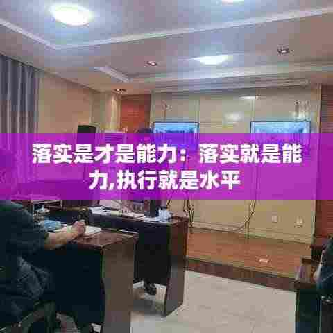 落实是才是能力:落实就是能力,执行就是水平