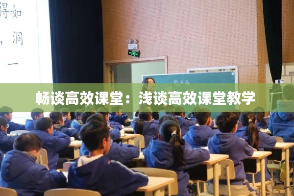 畅谈高效课堂：浅谈高效课堂教学 