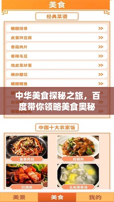 中华美食探秘之旅,百度带你领略美食奥秘