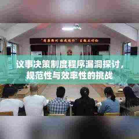 议事决策制度程序漏洞探讨，规范性与效率性的挑战