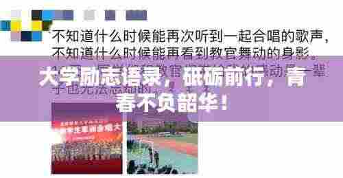 大学励志语录，砥砺前行，青春不负韶华！